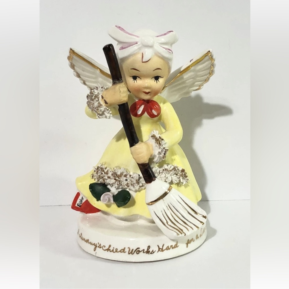 NAPCO Girl Angel S429F "Saturdays Child Works Hard for a Living"